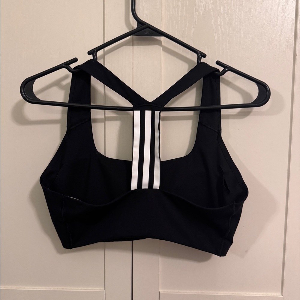 Adidas Women's Black Crossback Sports Bra - Picture 2 of 4